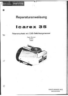 Zeiss Ikon Icarex manual. Camera Instructions.